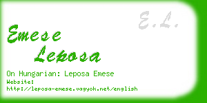 emese leposa business card